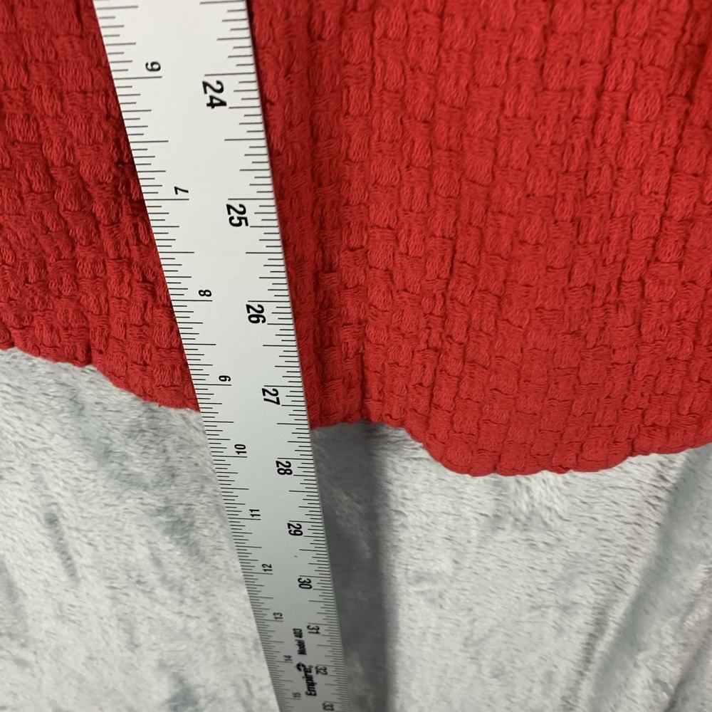 Free People Free-est Women's Button Up Vest Cardigan M Talking‎ Roses Red Weave - Picture 7 of 8